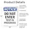 Signmission Do Not Enter Test In Progress OSHA Notice Sign, Plastic, 10in W x 14in L, 2PK OS-2PACK-NS-P-1014-V-11226 - alternate 2